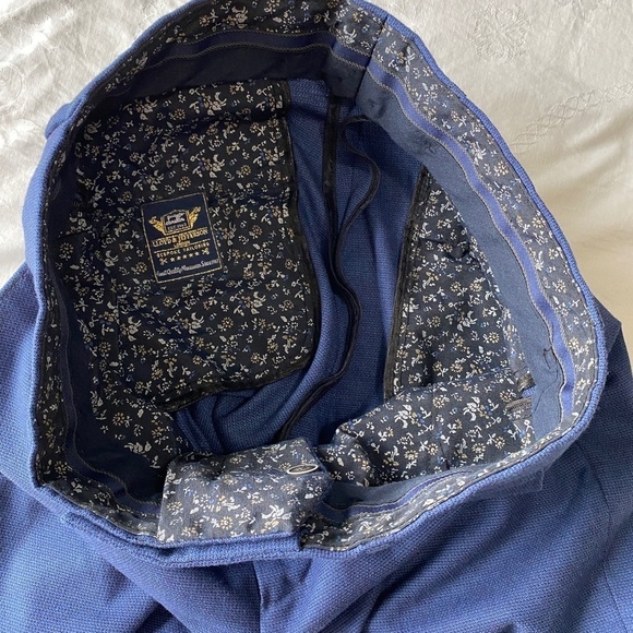 Lloyd & Jefferson London Men's Blue Lightweight‎ Straight Leg Dress Pants - Picture 8 of 12